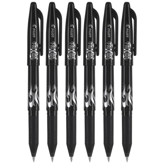 Buy Pilot FriXion Ball 0.7mm Erasable Gel Pens, Fine Point, Black Ink, Pack Of 6