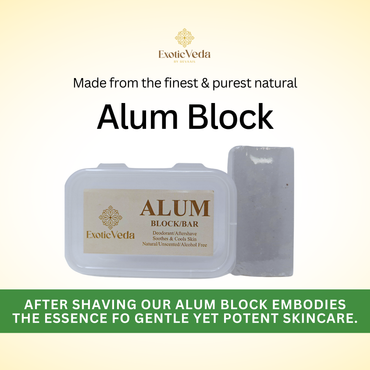 Exotic veda MEN 100% Pure & Natural Origin Alum Bars (Fitkari Stone), aftershave and deodrent & 1 Travel Case for Men & Women|