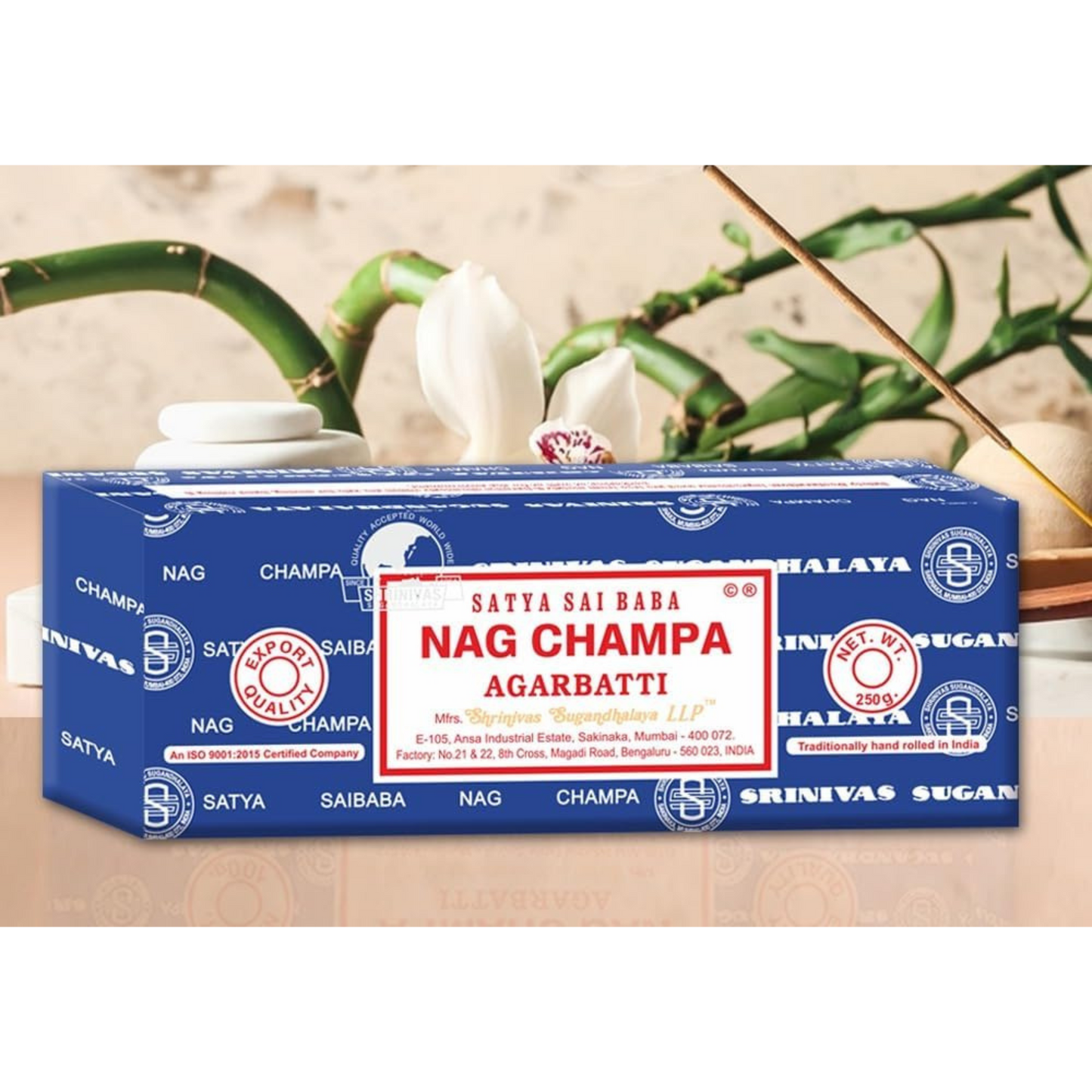 Satya Sai Baba Nag Champa 250g – Export Quality Handcrafted Incense Sticks for Aromatherapy and Mindfulness