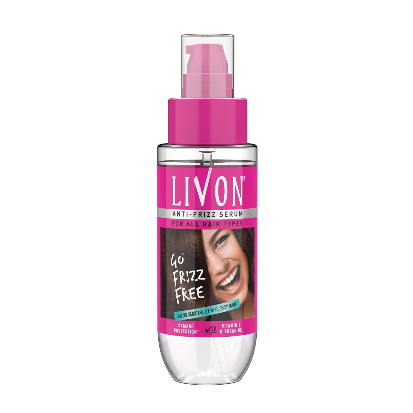 Livon Hair Serum 100ml Front View – Frizz-Free Hair Serum with Argan Oil & Vitamin E