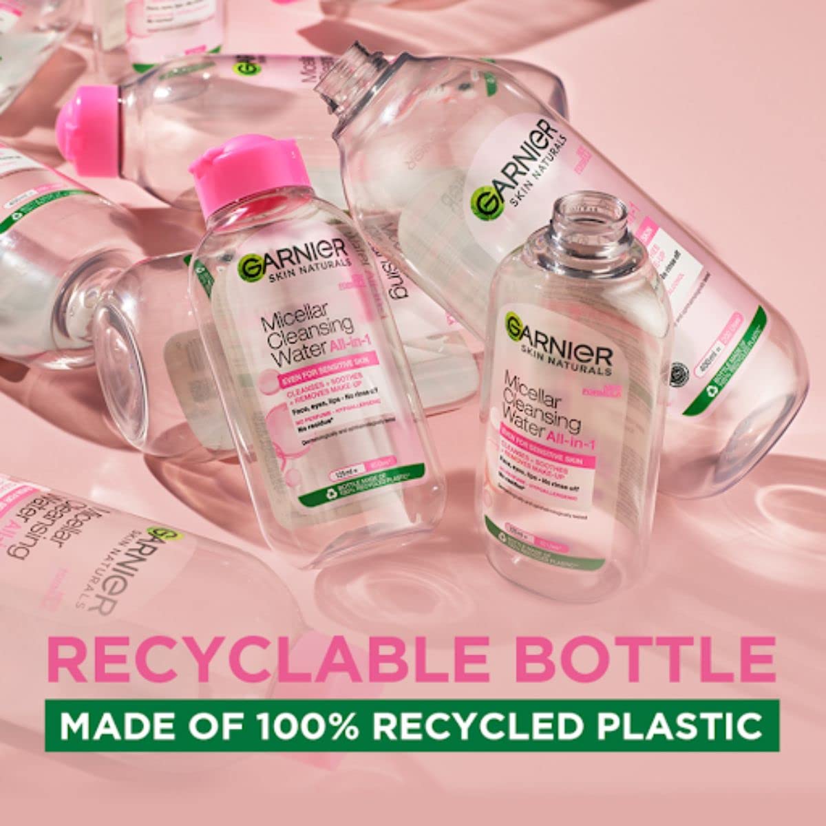 Garnier Skin Naturals Micellar Cleansing Water, 125ml – Gentle Makeup Remover & Cleanser for All Skin Types