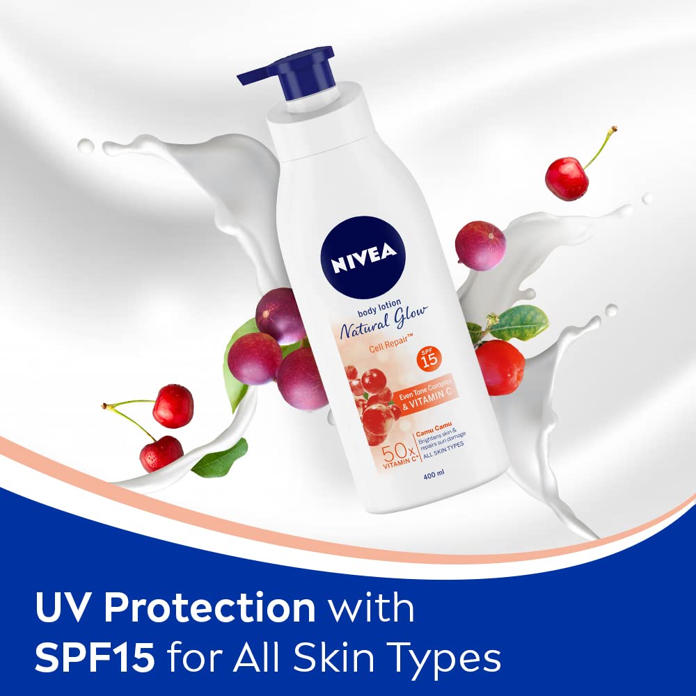 NIVEA Natural Glow Cell Repair Body Lotion with SPF 15 & 50X Vitamin C – 400mlNIVEA Natural Glow Cell Repair Body Lotion with SPF 15 & 50X Vitamin C – 400mlNIVEA Natural Glow Cell Repair Body Lotion with SPF 15 & 50X Vitamin C – 400mlNIVEA Natural Glow Ce