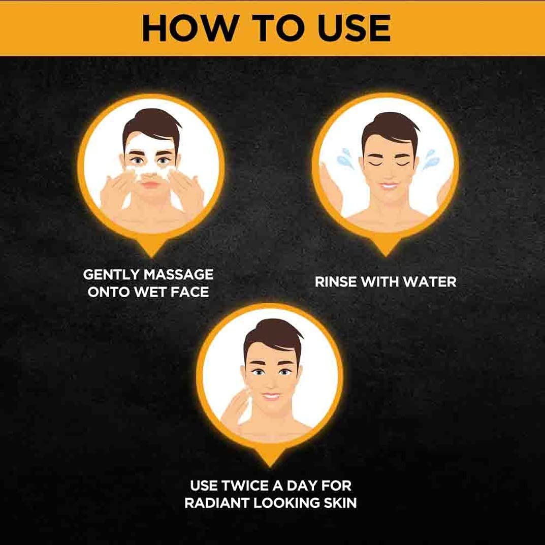 Garnier Men TurboBright Face Wash – Deep Cleansing & Brightening, 100g