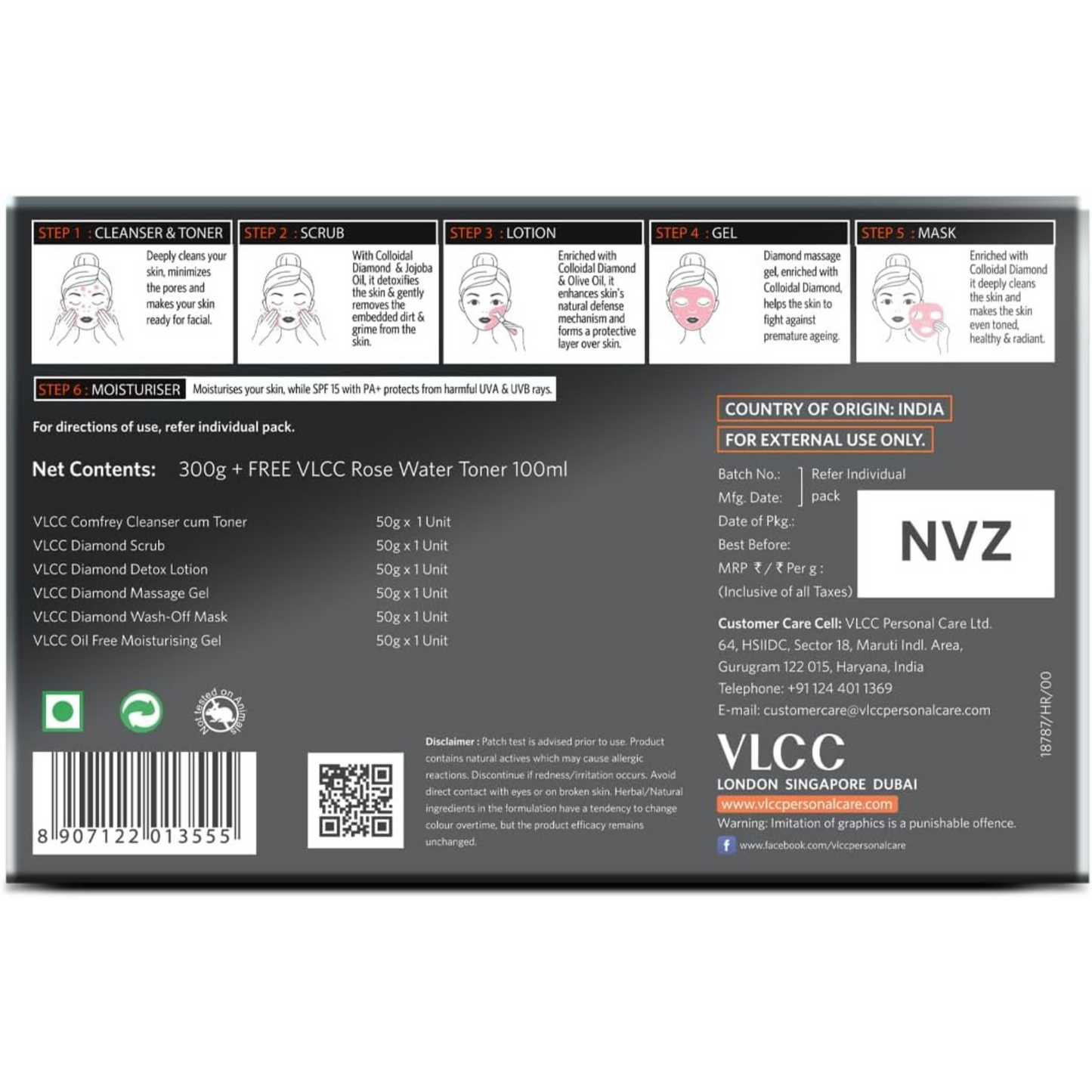 VLCC Professional Diamond Polishing Facial Kit – Instant Glow & Anti-Aging |