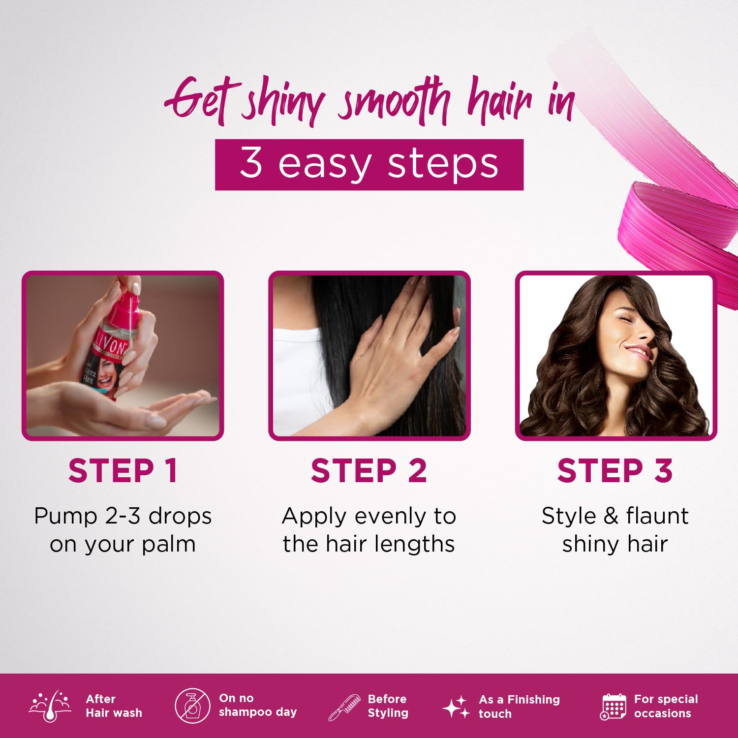 Three Easy Steps To Use The Livon Hair Serum