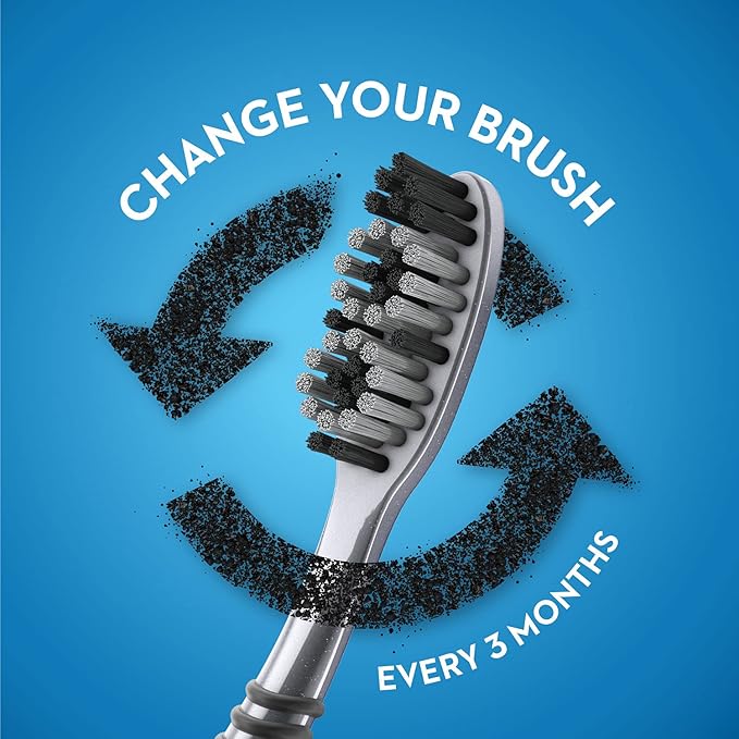 Oral-B Cavity Defense 123 Black Medium Toothbrushes with Tongue Cleaner - Pack of 4 for Strong Teeth -Revaais