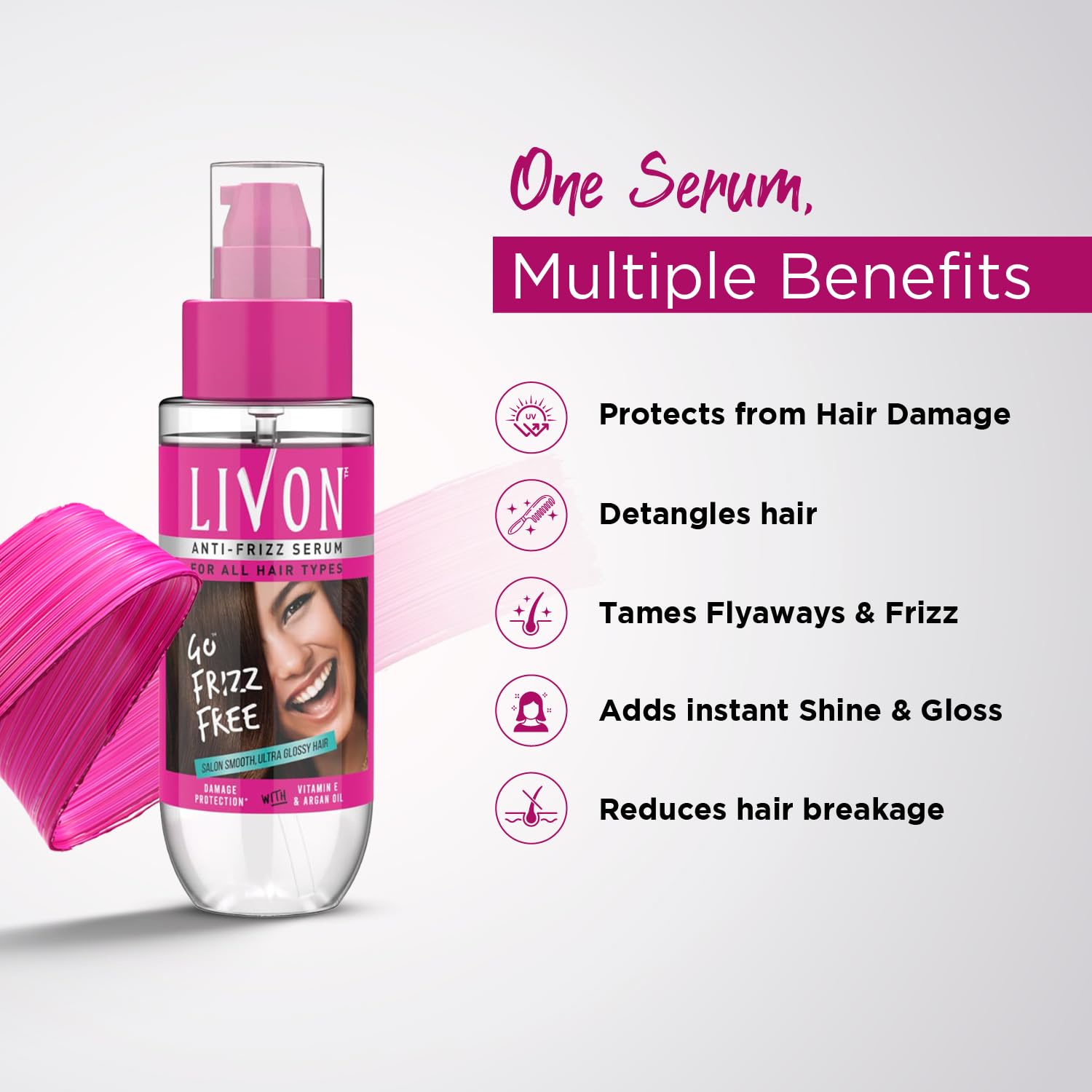Benefits of Livon Hair Serum – Reduces Frizz, Adds Gloss, Strengthens Hair Instantly