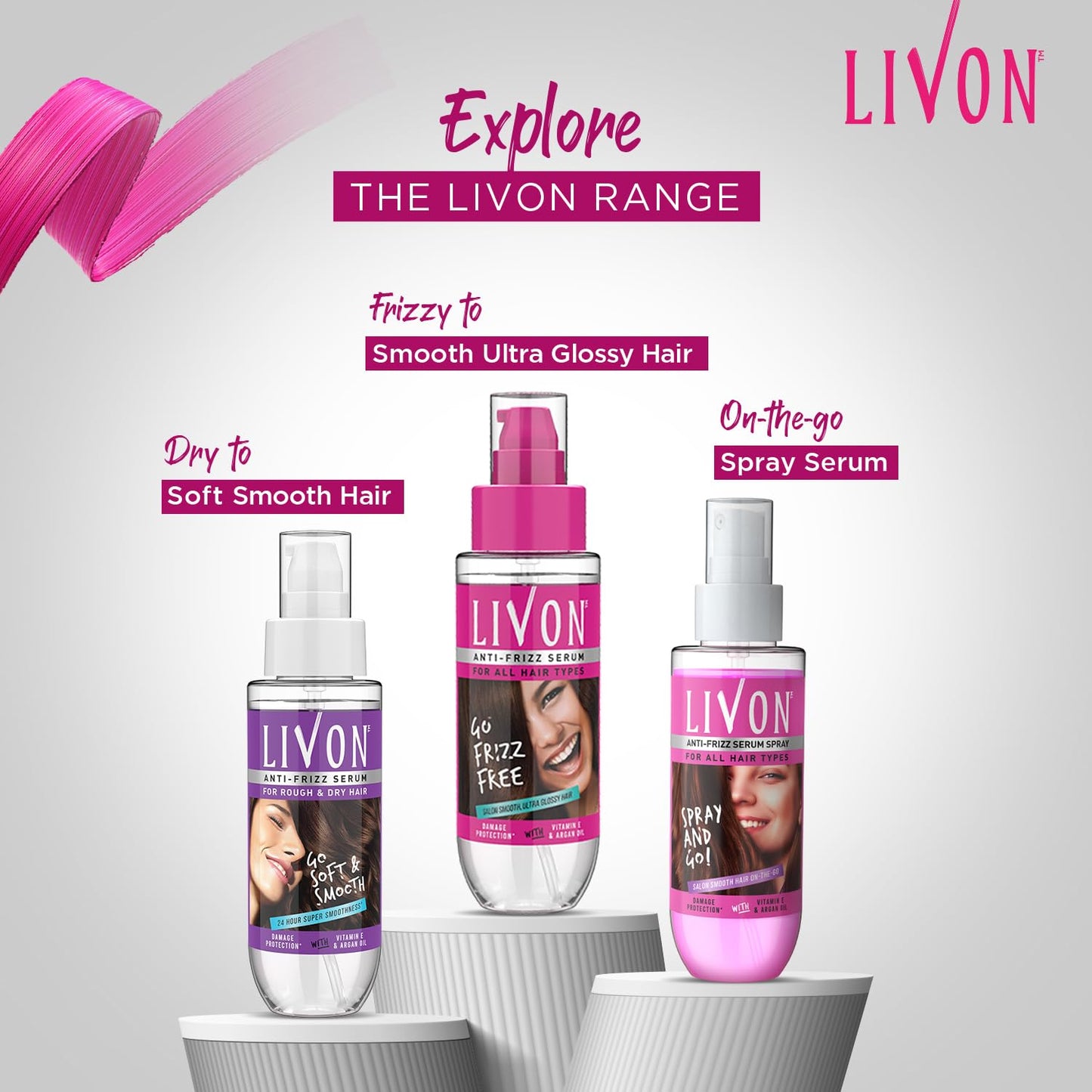 Livon Hair Serum Creative Shoot – Premium Look with Floral & Lifestyle Background