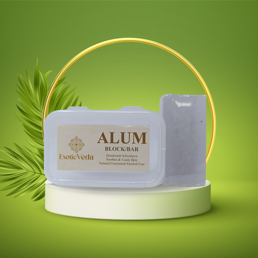 Exotic veda MEN 100% Pure & Natural Origin Alum Bars (Fitkari Stone) & 1 Travel Case for Men & Women|