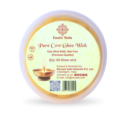 Pure Cow Ghee Diya for Pooja | Ready-to-Use Cotton Batti -Exotic Veda