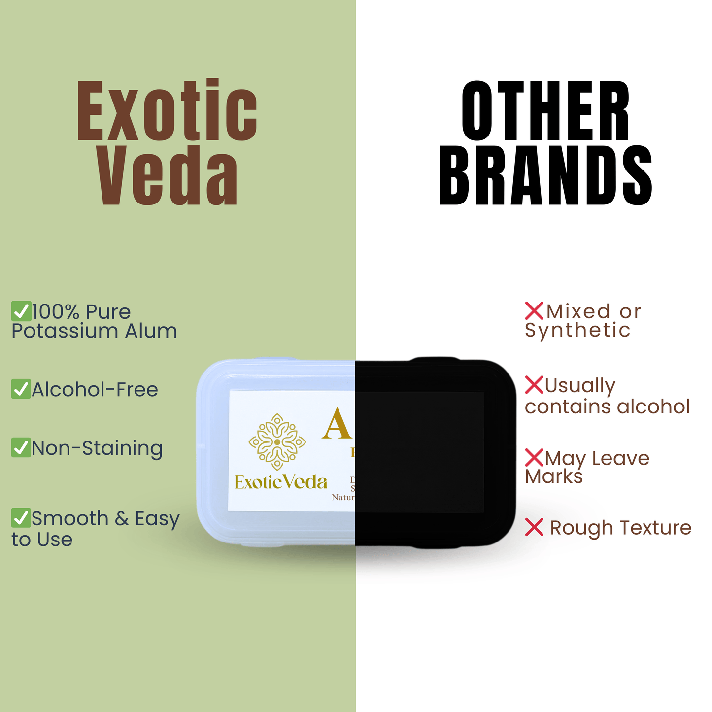 Buy 100% Pure Alum Block For Shaving | Natural Aftershave Alum | Exotic Veda