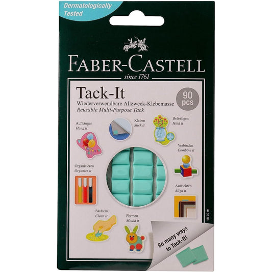 Faber-Castell Tack-It Multipurpose Adhesive - Non-Toxic, Reusable & Removable | 90 Adhesive Blocks for Home, Office & Schoo