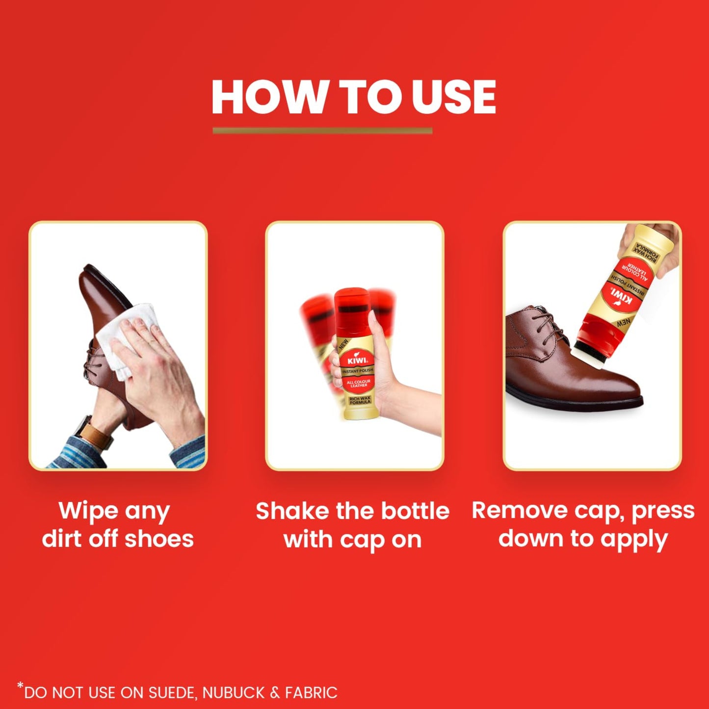 KIWI Liquid Shoe Polish - 75ml (Neutral) | Instant Shine & Protection