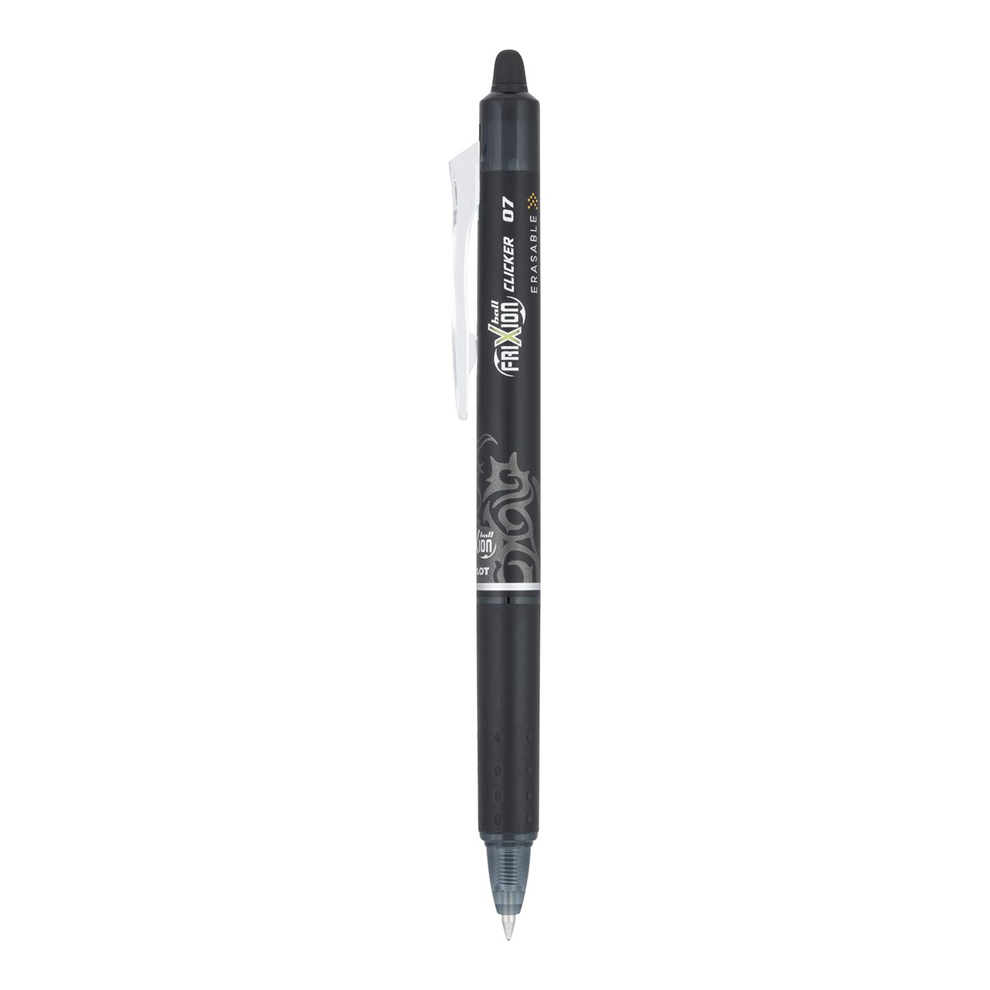 PILOT FriXion Ball Clicker Retractable Erasable Gel Pen, Fine Point, 0.7mm, Black Ink, 12 Count – Smooth, Erasable Writing for Professionals & Students