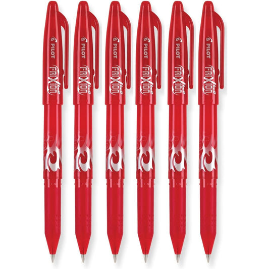 Buy Pilot FriXion Ball 0.7mm Erasable Gel Pens – Fine Tip, Red Ink, 6 Pack | Smooth & Refillable Revaais