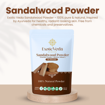 Exotic Veda Pure, Organic Sandalwood Powder for Men & Women 100% Natural, Vegan ,Non-GMO (100g)