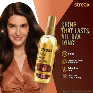Key Features of Streax Hair Serum – Walnut Oil & Vitamin E for Instant Shine and Smoothness