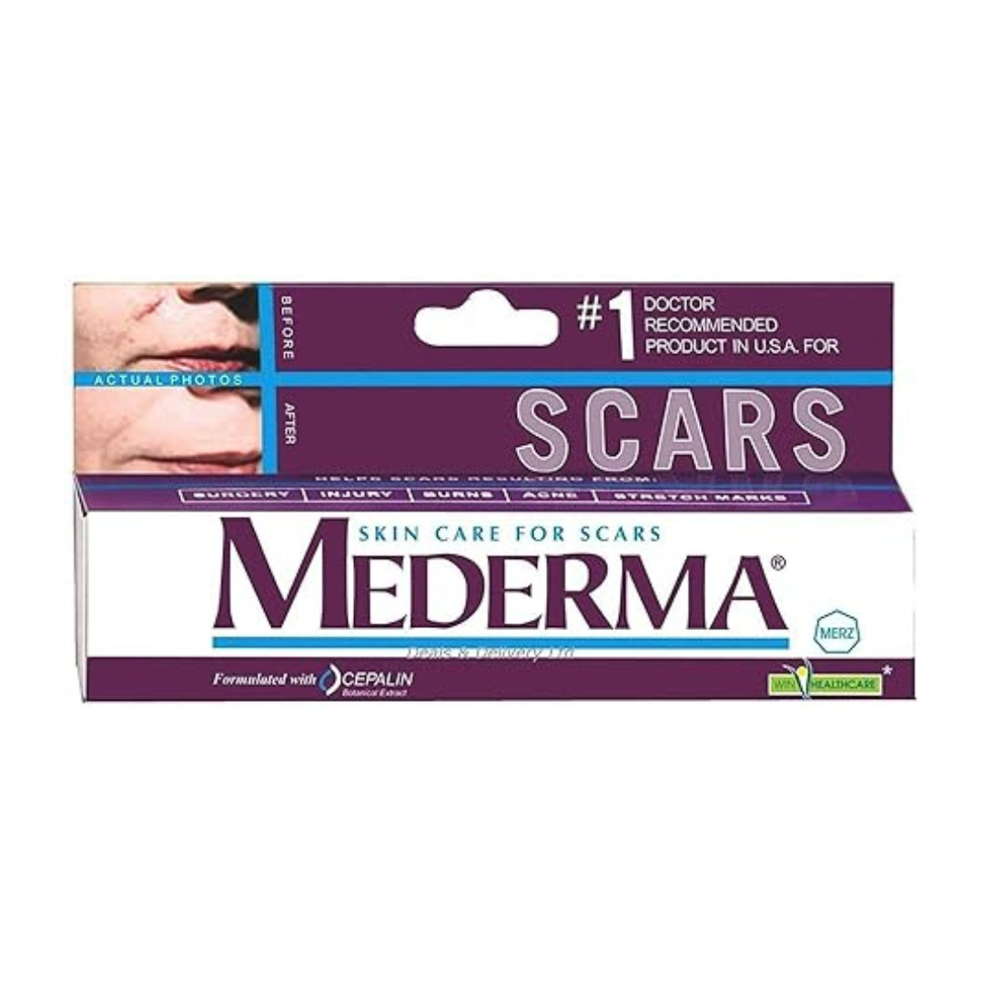 Mederma Skin Care Cream 15ml (Pack of 4) – Effective for Scars from Surgery, Injury, Burns, Acne, and Stretch Marks Revaais