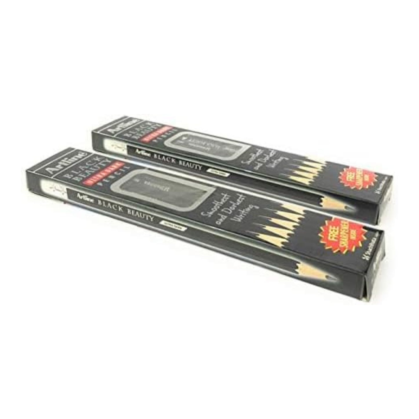 Artline Dark Pencil Pack of 2 | Bold Graphite Lead | Includes Sharpener | Ideal for Writing & Drawing
