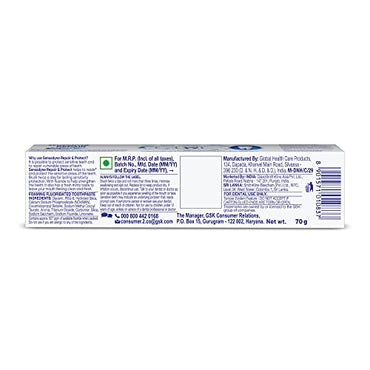 Sensodyne Toothpaste Back Side – Fluoride Content, Usage Directions & Caution