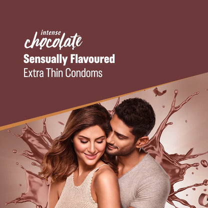 Durex Extra Thin Intense Chocolate Flavoured Condoms for Men - 10s 