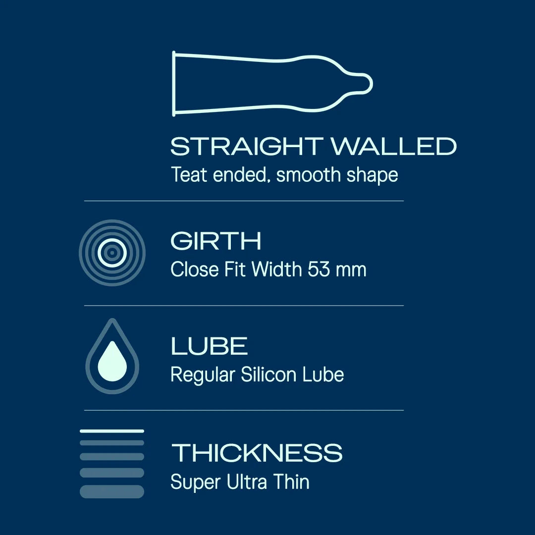 Durex Invisible - 10 Condoms Super Ultra Thin Condoms for Men || Maximum Sensitivity with Reliable Protection