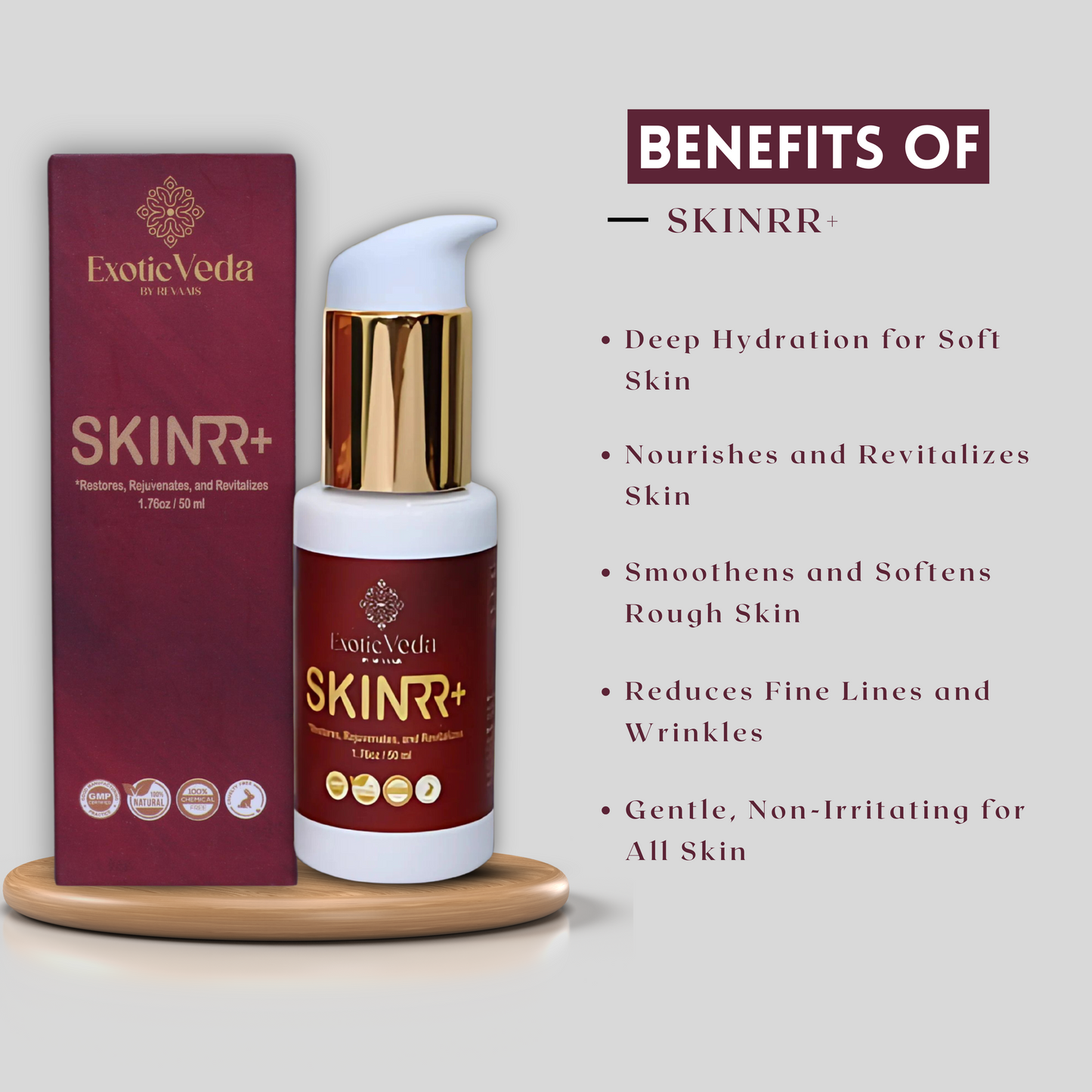 Exotic Veda SKINRR+ Gel – Ultimate Skin Repair & Rejuvenation with Powerful Natural Ingredients (50ml)