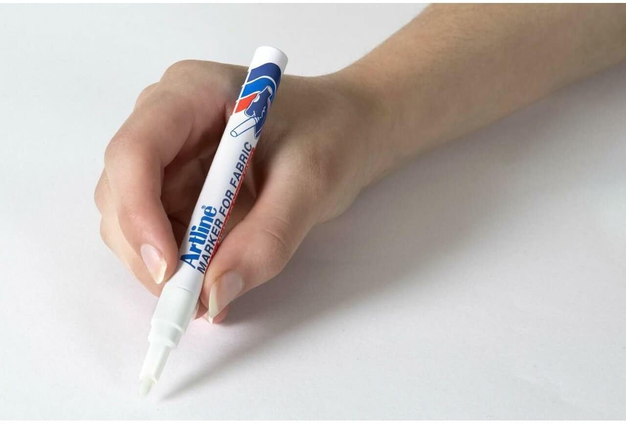 Artline White Marker for Fabric – Permanent Fabric Marker for Bold, Precise Marking (1 Marker)