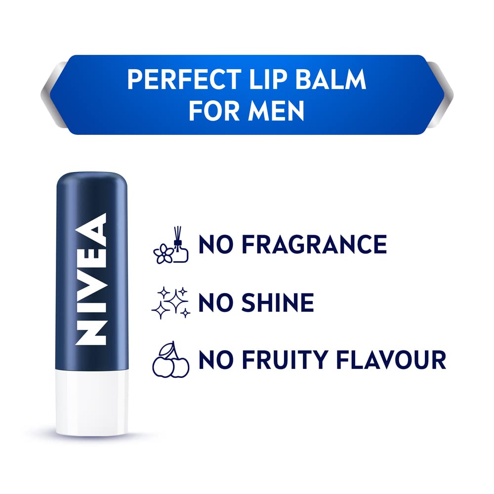 Nivea Men's Active Care SPF 15, 4.8g - Long-lasting Moisture for Lips