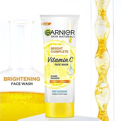 Garnier Light Face Wash 100g – Brightening Face Wash for Clear, Radiant Skin | Removes Dirt, Oil, and Dark Spots