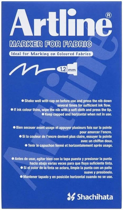 Artline White Marker for Fabric – Permanent Fabric Marker for Bold, Precise Marking (1 Marker)