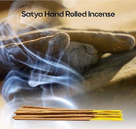 Satya Incense Gift Set – Nag Champa, Super Hit, Dragon's Blood, Sandalwood, Patchouli, Lavender, Positive Vibes (15g Each) | Hand-Rolled Natural Fragrance Collection