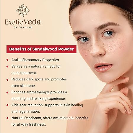 Sandalwood Powder benefits for Men & Women 100% -Exotic veda Revaais