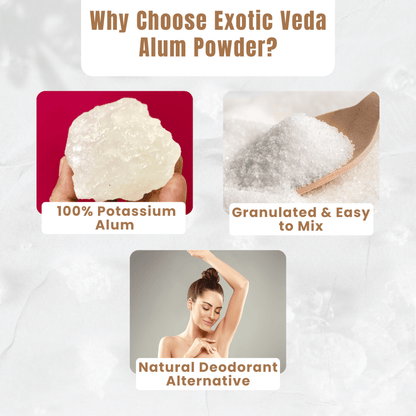 100% Pure Potassium Alum Powder (Fitkari) – 100g | Natural Multi-Purpose Crystal