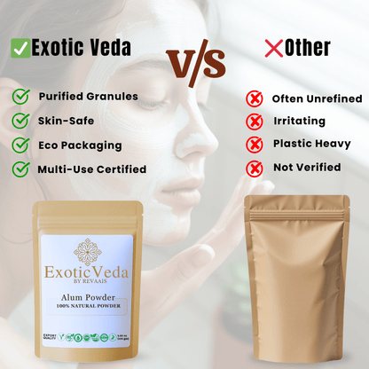 100% Pure Potassium Alum Powder (Fitkari) – 100g | Natural Multi-Purpose Crystal