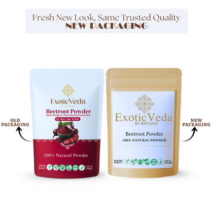 Exotic Veda Beetroot Powder -Vegan & Gluten-Free - 100% Natural, Non-GMO (100g)