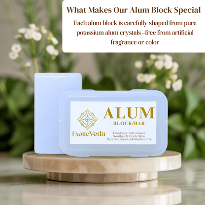 100% Pure Alum Block – Natural Deodorant & Aftershave | Exotic Veda