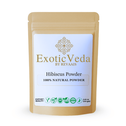 Hibiscus Powder 100g (3.53 oz) – 100% Pure Hibiscus Flower Powder for Tea, Smoothies, Hair & Skin Care