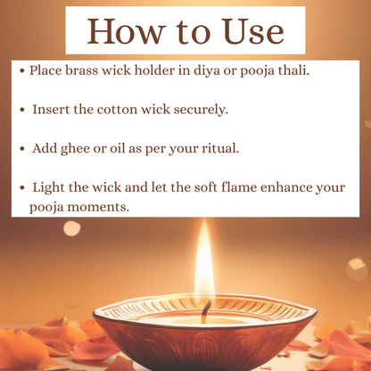 How to use Brass Wick Holder In diya
