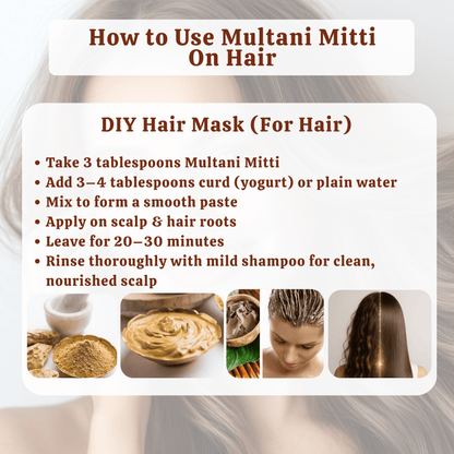 Exotic Veda Multani Mitti Powder (100g) – 100% Pure Natural Bentonite Clay for Skin Cleansing, Exfoliating & Detoxifying