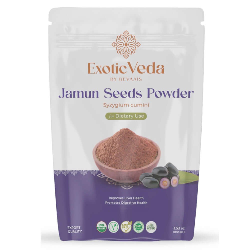 Jamunseed Powder 100g Exotic veda ,revaais 