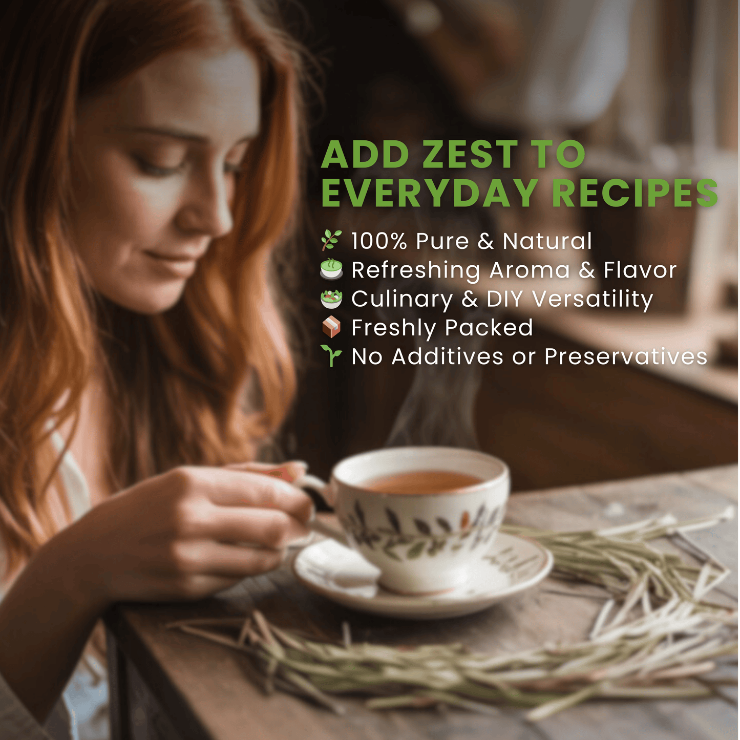 Exotic Veda Lemongrass Powder | Dried Cymbopogon Citratus | 100% Natural & Non-GMO – 100g | Refreshing & Aromatic Herbal Blend