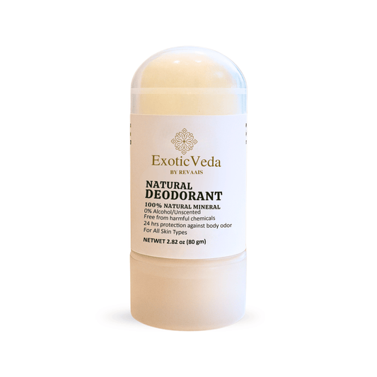Natural Crystal Roll-On Deodorant – Aluminum-Free, Fragrance-Free, 80g