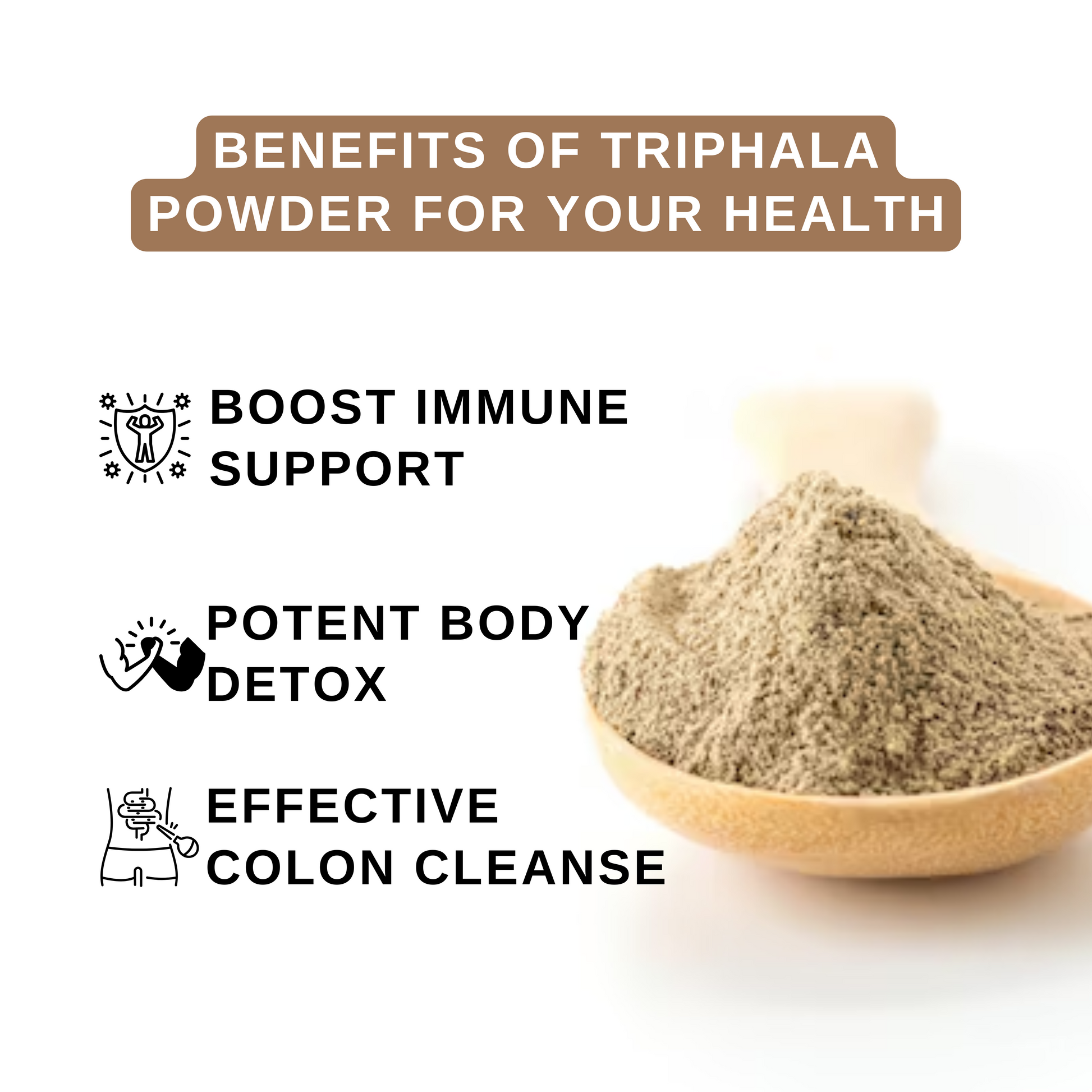 Triphala Powder for Daily Use – Herbal supplement in eco-friendly Exotic Veda packaging