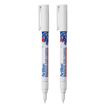 Artline White Permanent Fabric Markers Pen for Clothing – Pack of 2 | Bold, Long-Lasting Markings for Custom Designs