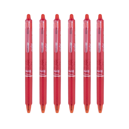 PILOT FriXion Ball 0.7mm Erasable Gel Pens, Fine Point, Red Ink, Pack of 6 – Smooth Writing, Mistake-Free Erasing