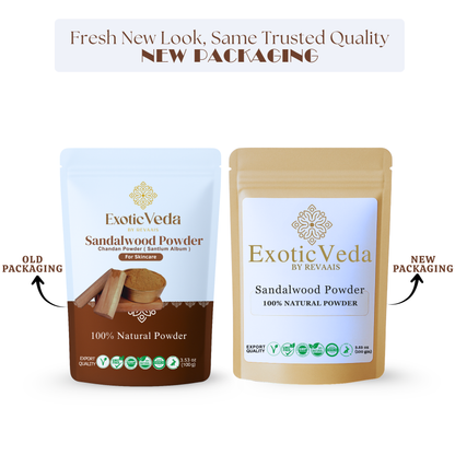 Exotic Veda Pure, Organic Sandalwood Powder for Men & Women  100% Natural, Vegan ,Non-GMO (100g)