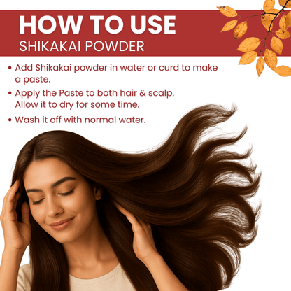 Organic Shikakai Powder by Exotic Veda – 100% Natural Hair Care,Vegan  , Prevents Graying, Fights Dandruff, Adds Shine, 15ml