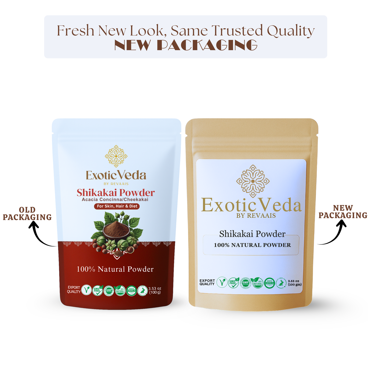 Organic Shikakai Powder by Exotic Veda – 100% Natural Hair Care,Vegan  , Prevents Graying, Fights Dandruff, Adds Shine, 15ml