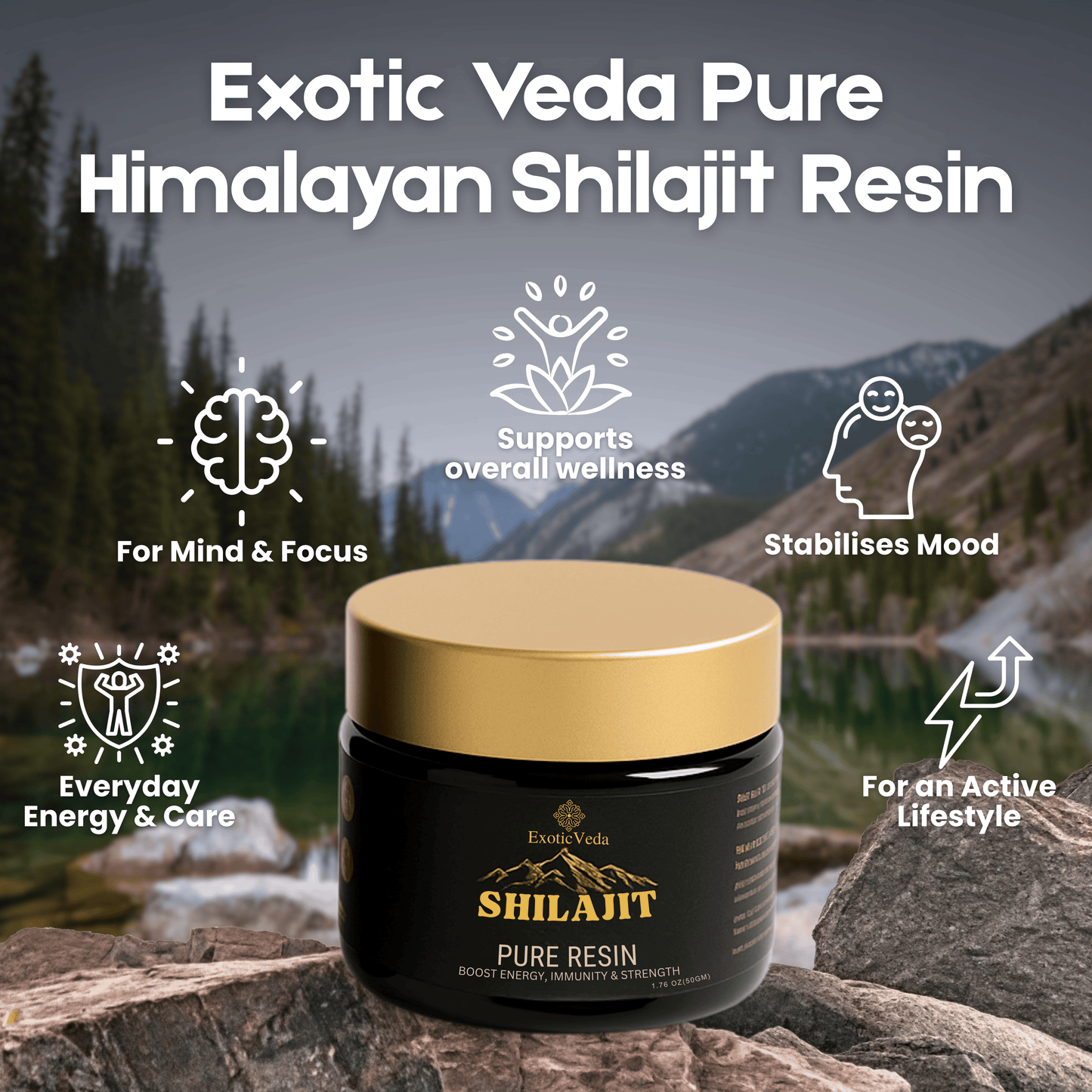 Premium Shilajit Resin | 100% Pure & Organic | Natural Energy & Stamina Booster (50g)